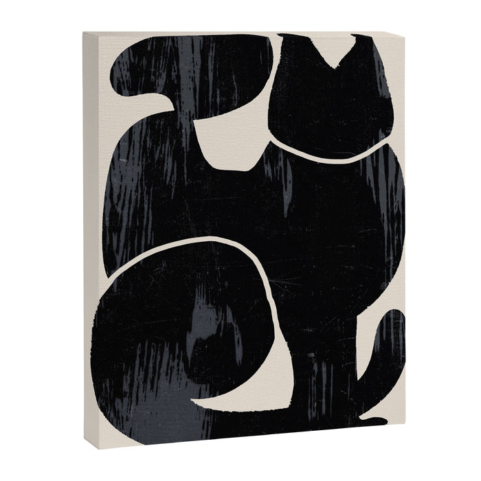 Modern Abstract Art Cat Canvas Print Gallery Image 1