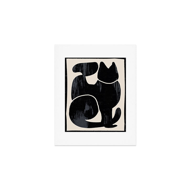 Modern Abstract Art Cat Art Print Gallery Image 1