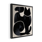 Modern Abstract Art Cat Framed Canvas Print Gallery Image 2