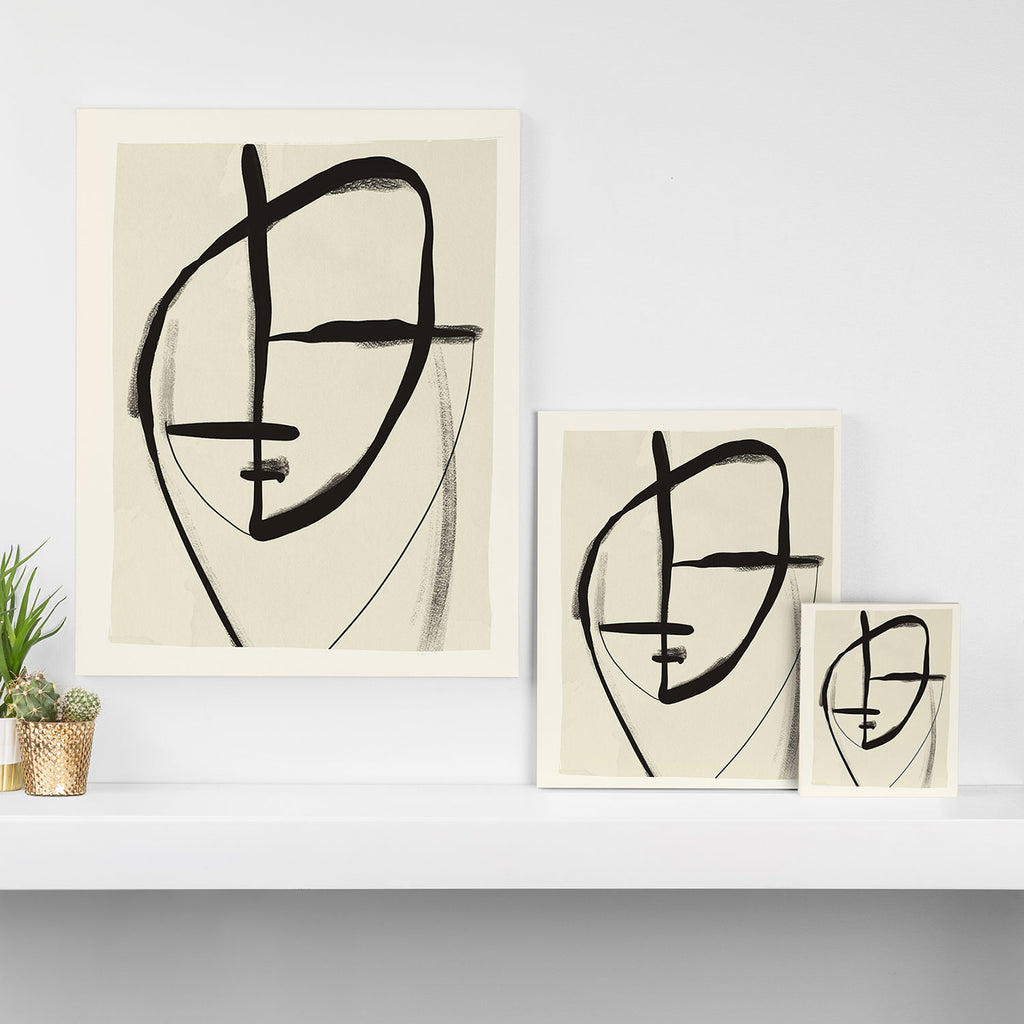 Modern Abstract Art Face 18 Canvas Print Gallery Image 3