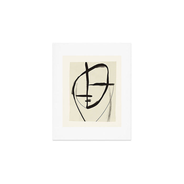 Modern Abstract Art Face 18 Art Print Gallery Image 1