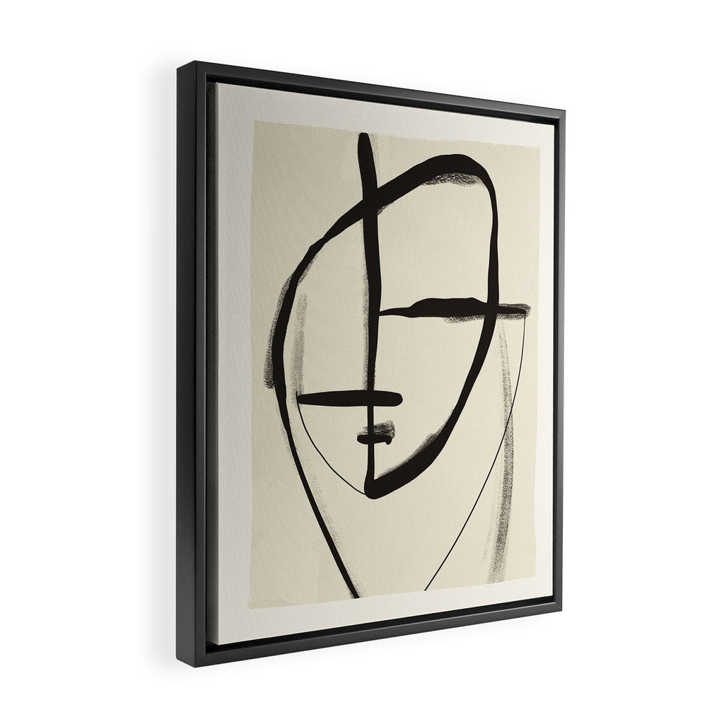 Modern Abstract Art Face 18 Framed Canvas Print Gallery Image 2
