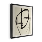 Modern Abstract Art Face 18 Framed Canvas Print Gallery Image 2