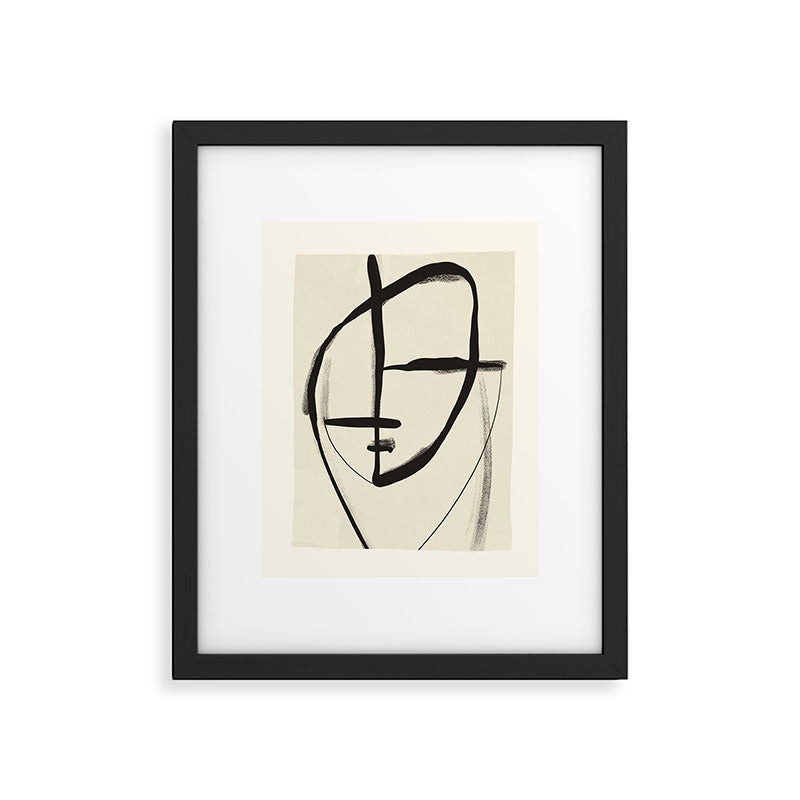 Modern Abstract Art Face 18 Framed Art Print Gallery Image 5