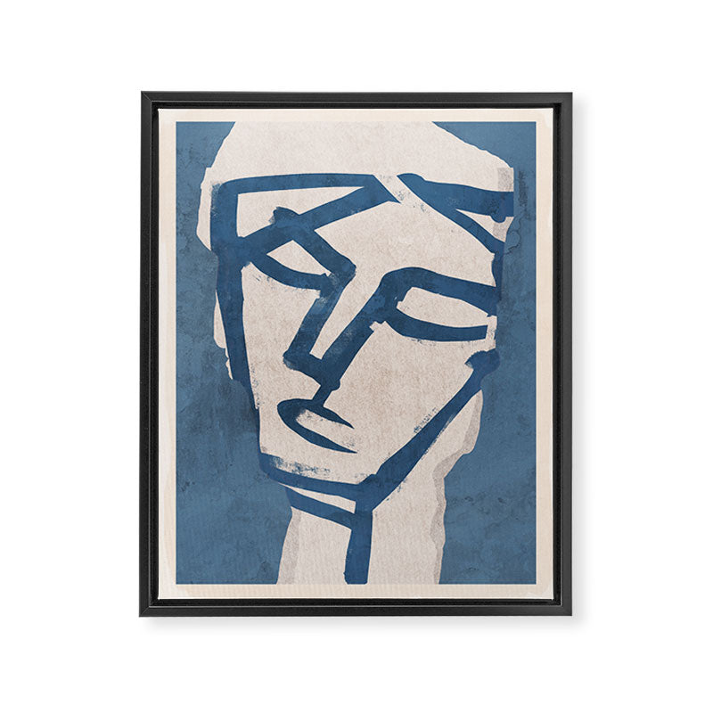 Modern Abstract Art Face 19 Framed Canvas Print Gallery Image 6