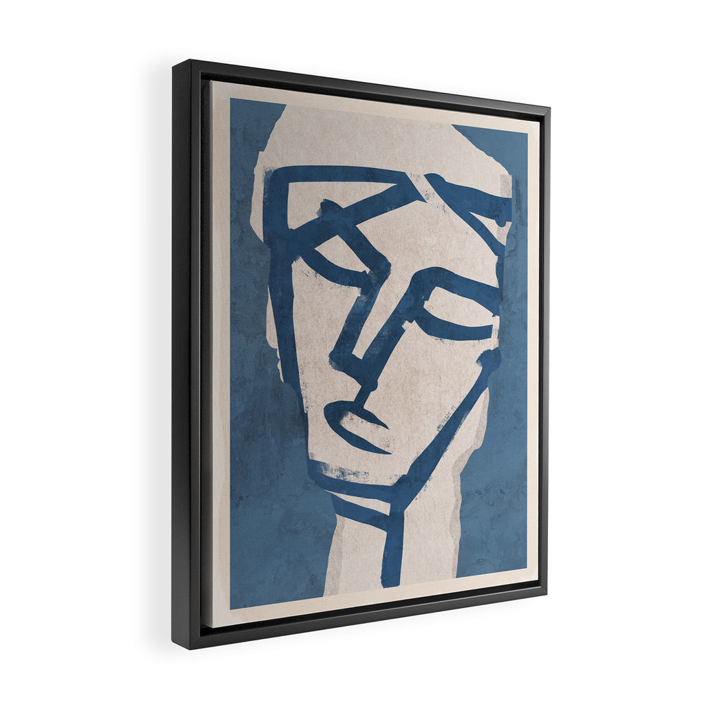 Modern Abstract Art Face 19 Framed Canvas Print Gallery Image 2