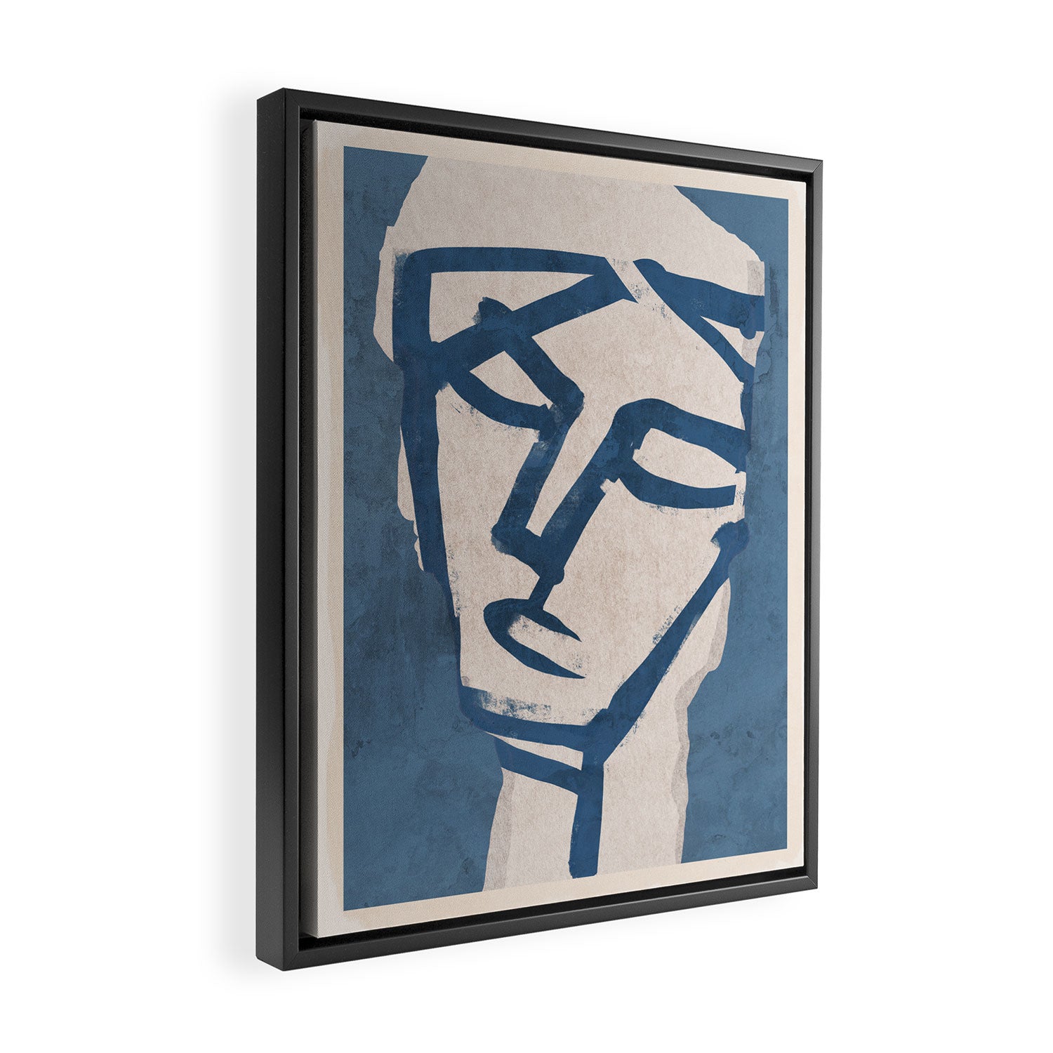 Modern Abstract Art Face 19 Framed Canvas Print Gallery Image 2