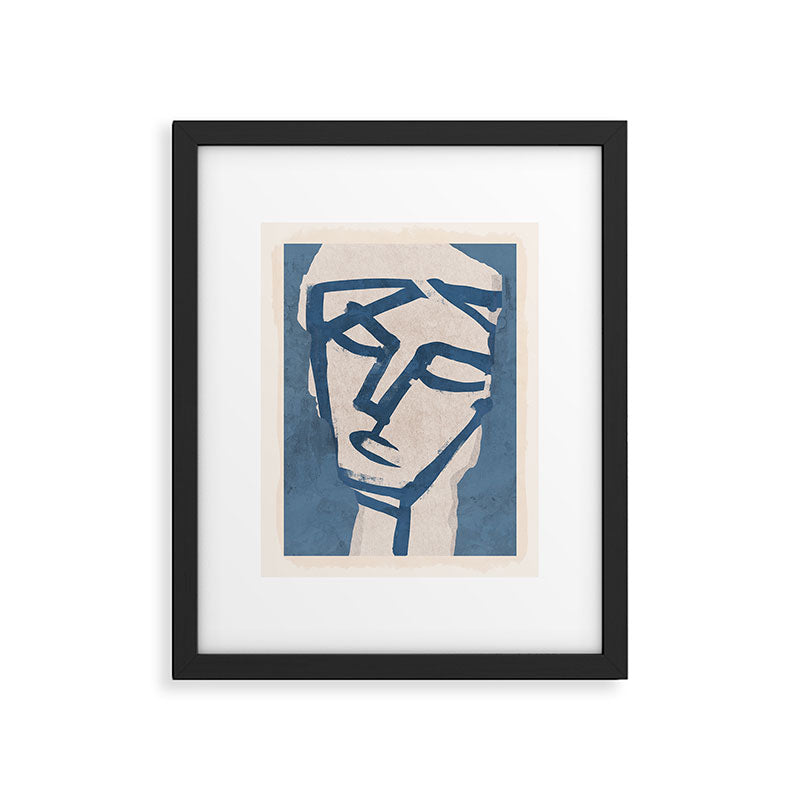 Modern Abstract Art Face 19 Framed Art Print Gallery Image 5