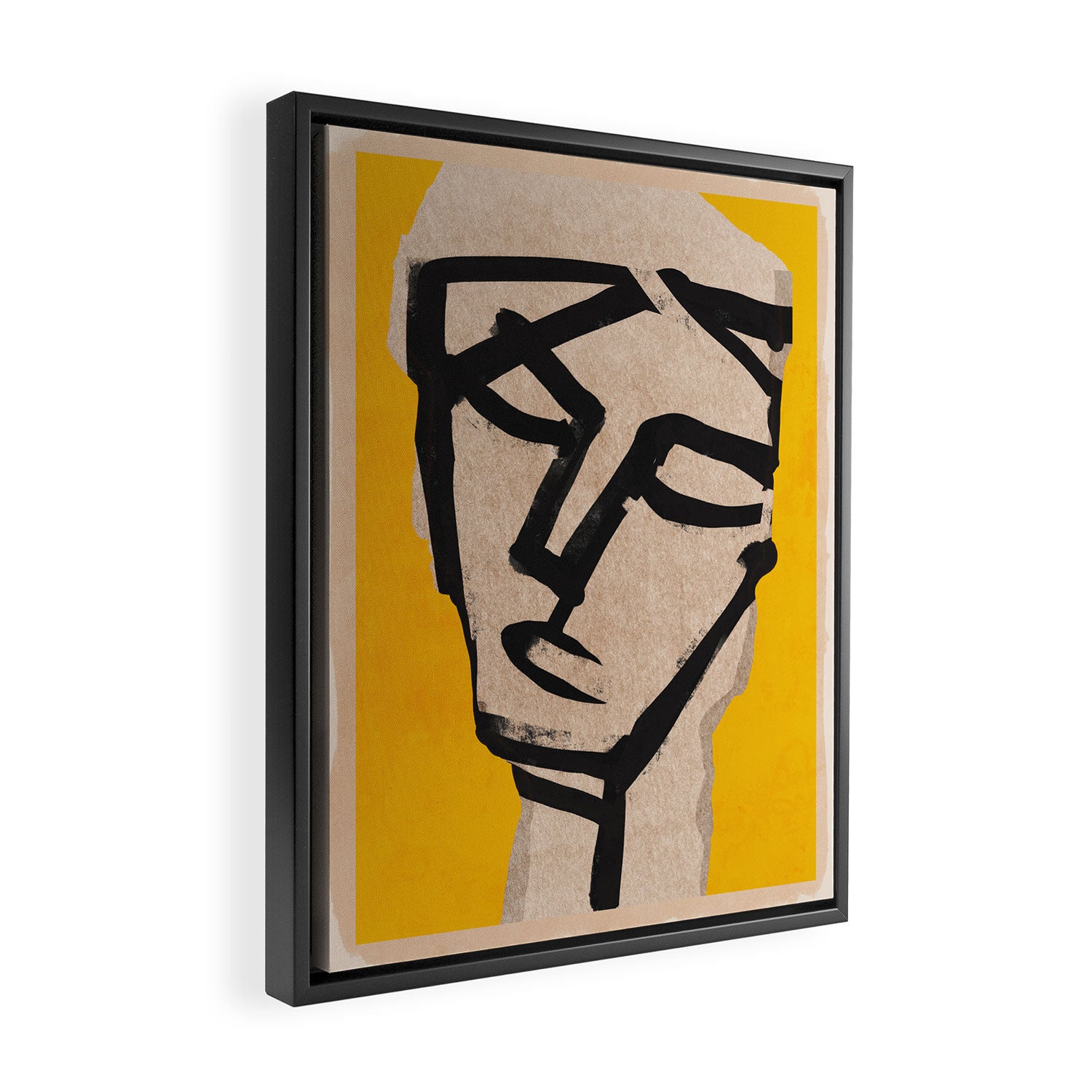 Modern Abstract Art Face 20 Framed Canvas Print Gallery Image 2