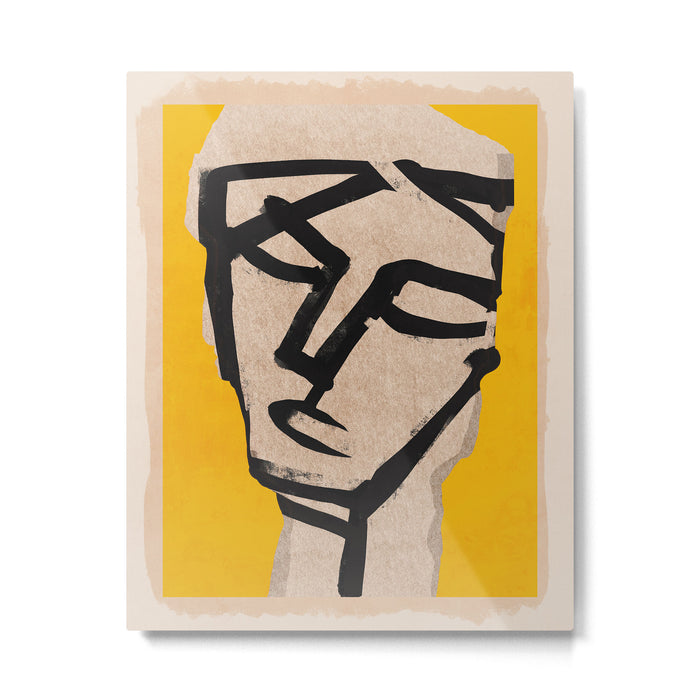 Modern Abstract Art Face 20 Metal Print Gallery Image 1