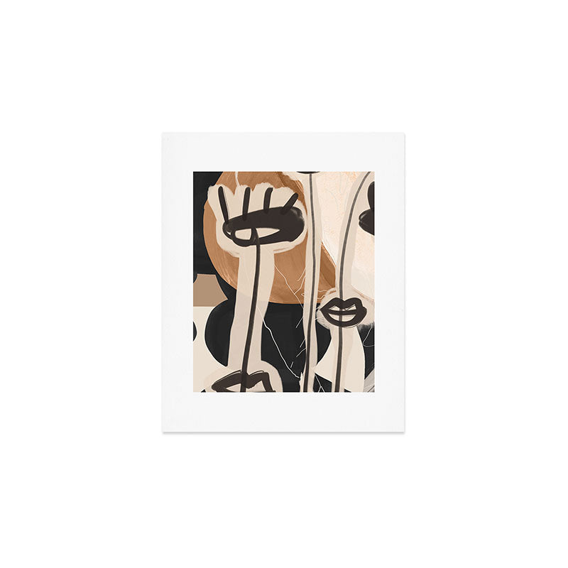 Modern Abstract Art Face 23 Art Print Gallery Image 1