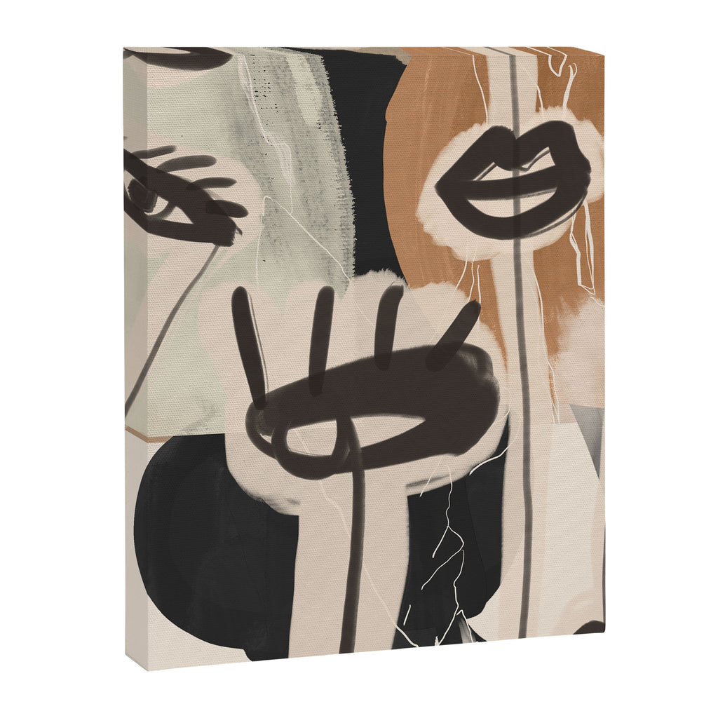 Modern Abstract Art Face 24 Canvas Print Gallery Image 6