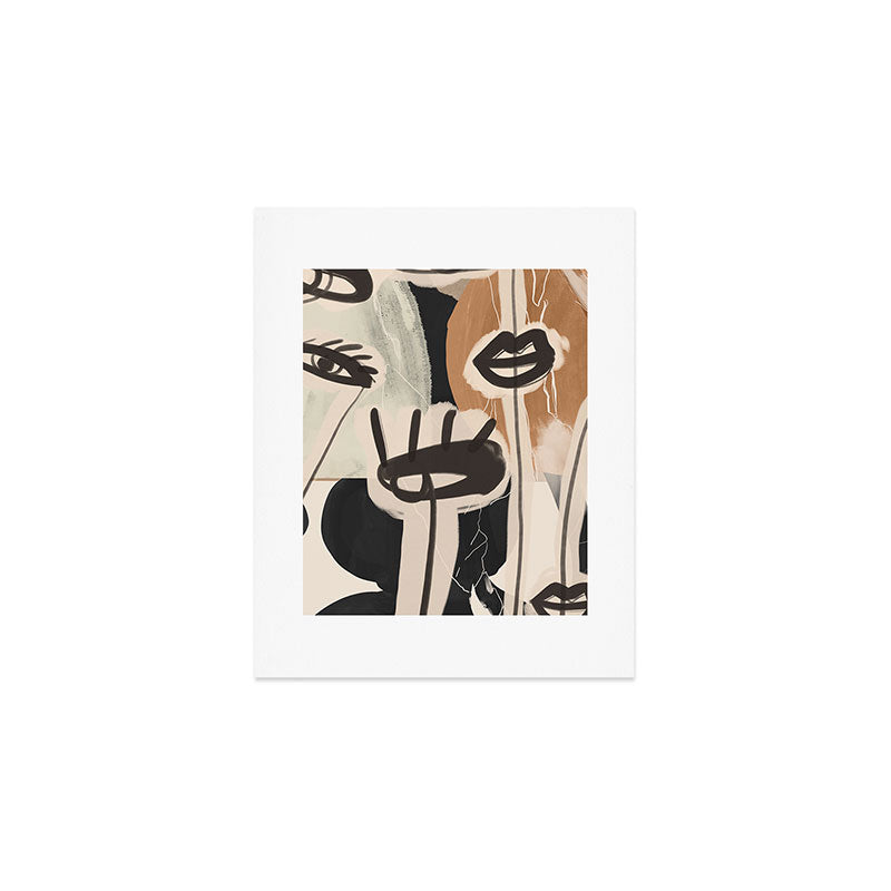 Modern Abstract Art Face 24 Art Print Gallery Image 1