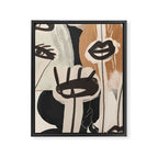 Modern Abstract Art Face 24 Framed Canvas Print Gallery Image 6
