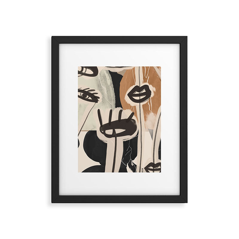 Modern Abstract Art Face 24 Framed Art Print Gallery Image 5