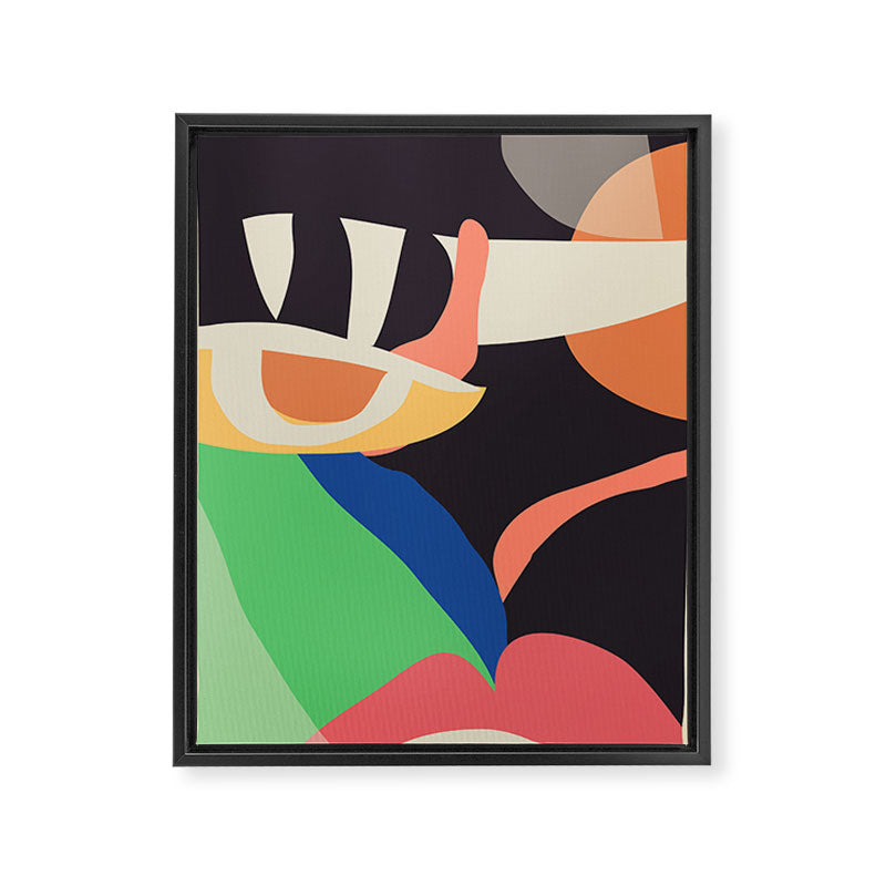 Modern Abstract Art Face 3 Framed Canvas Print Gallery Image 6