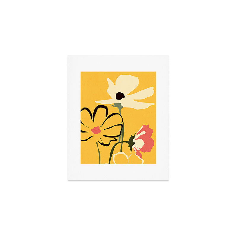 Modern Abstract Art Flowers 10 Art Print Gallery Image 1