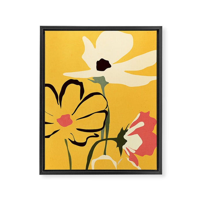 Modern Abstract Art Flowers 10 Framed Canvas Print Gallery Image 1