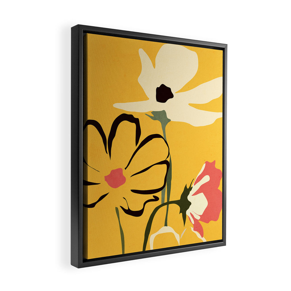 Modern Abstract Art Flowers 10 Framed Canvas Print Gallery Image 2