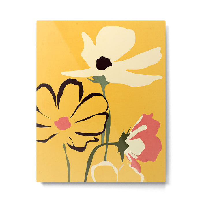 Modern Abstract Art Flowers 10 Metal Print Gallery Image 1