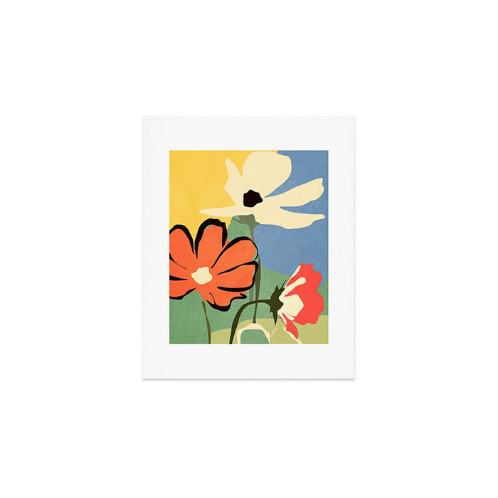 Modern Abstract Art Flowers 14 Art Print Gallery Image 1