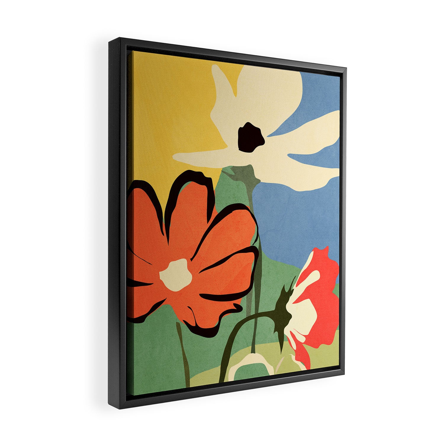 Modern Abstract Art Flowers 14 Framed Canvas Print Gallery Image 2
