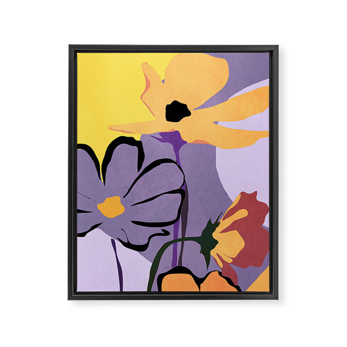 Modern Abstract Art Flowers 16 Framed Canvas Print Gallery Image 1