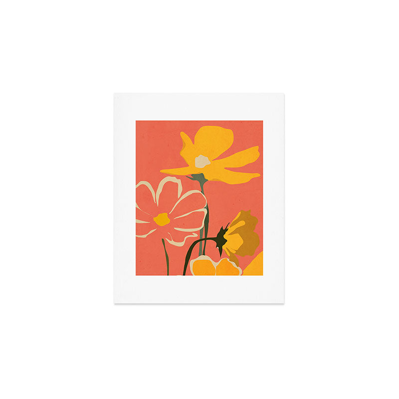 Modern Abstract Art Flowers 4 Art Print Gallery Image 1