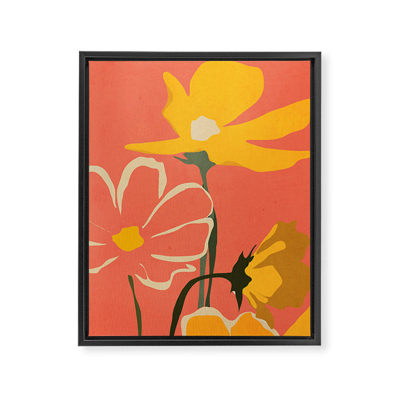 Modern Abstract Art Flowers 4 Framed Canvas Print Gallery Image 6