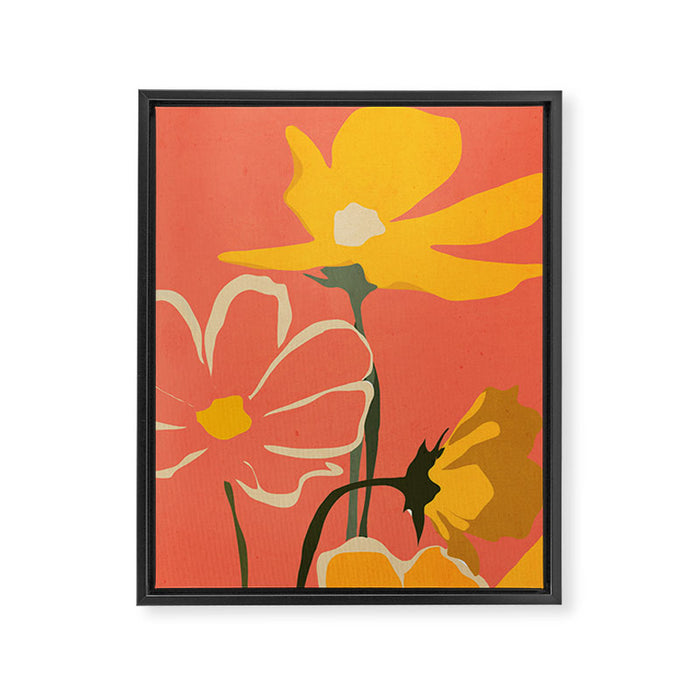 Modern Abstract Art Flowers 4 Framed Canvas Print Gallery Image 1