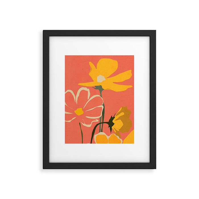 Modern Abstract Art Flowers 4 Framed Art Print Gallery Image 1
