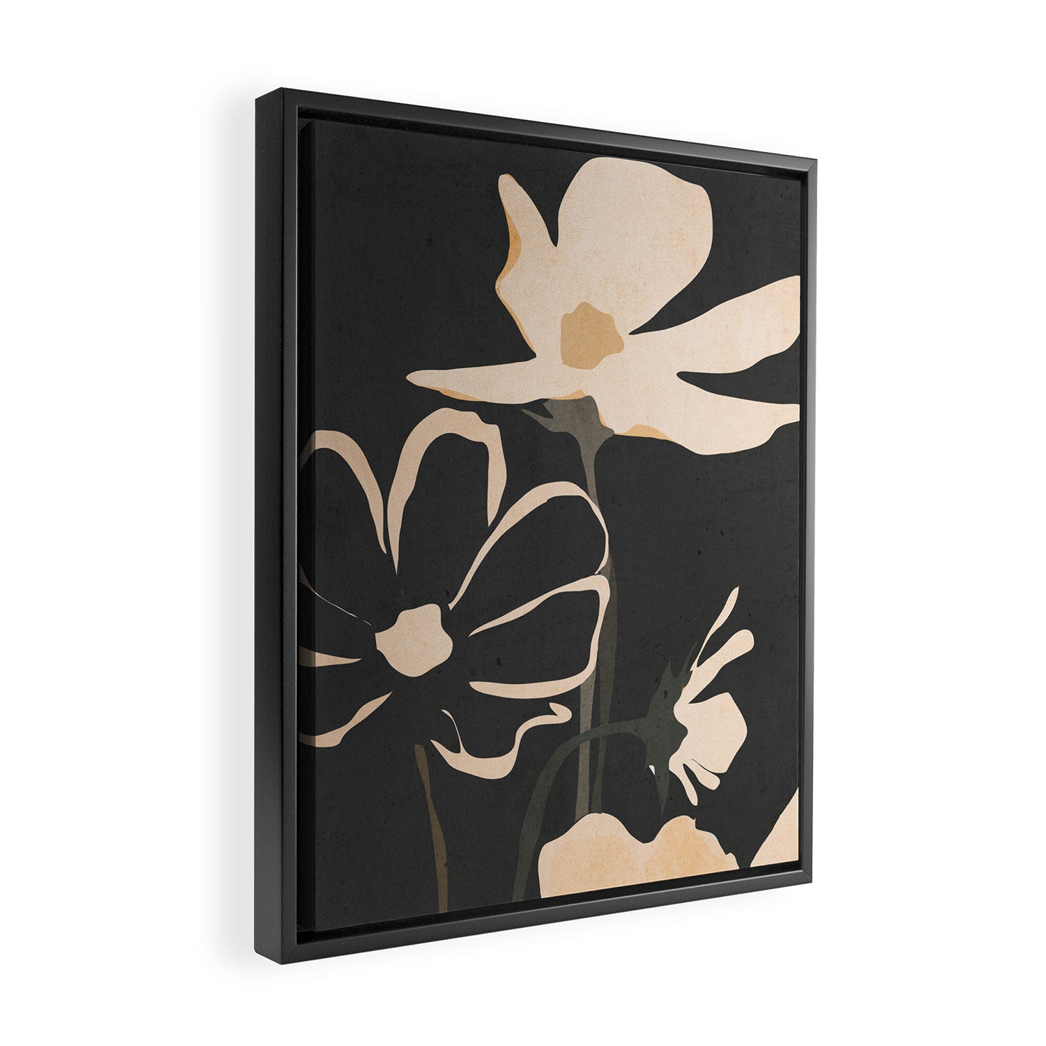 Modern Abstract Art Flowers 5 Framed Canvas Print Gallery Image 2