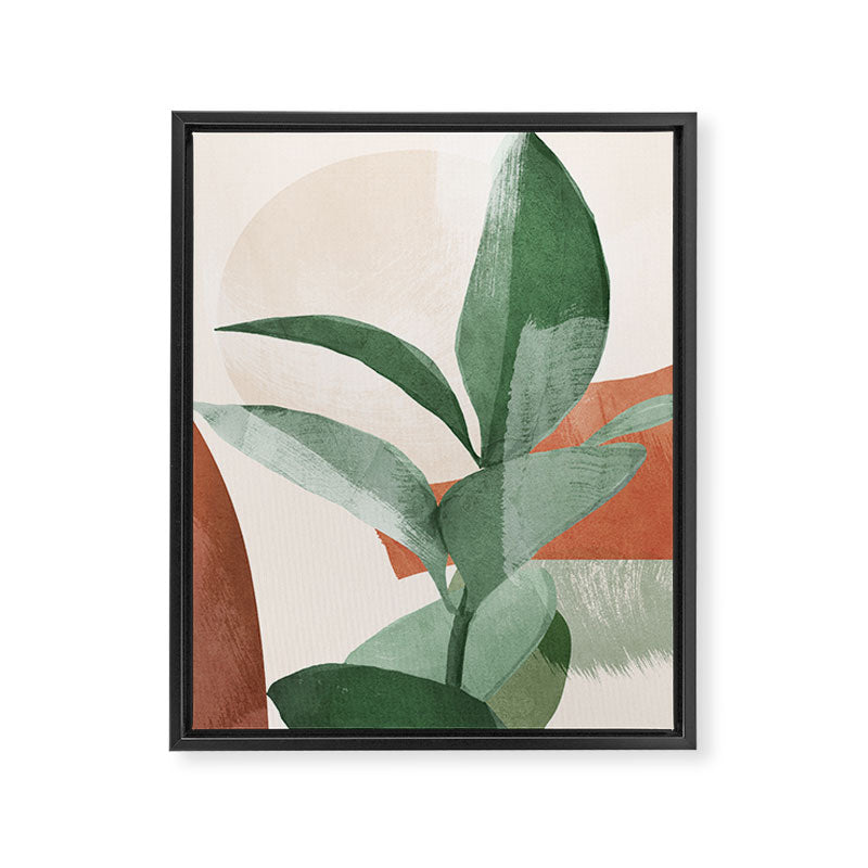 Modern Abstract Art Plant 3 Framed Canvas Print Gallery Image 6