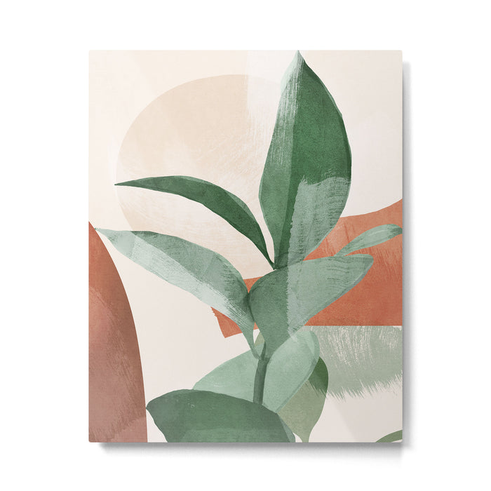 Modern Abstract Art Plant 3 Metal Print Gallery Image 1
