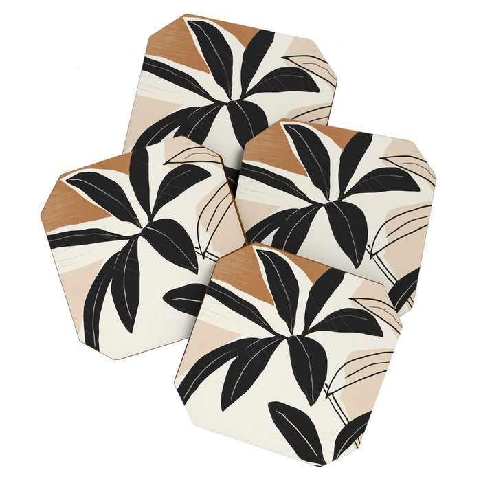 Modern Abstract Art Plant Coaster Gallery Image 1