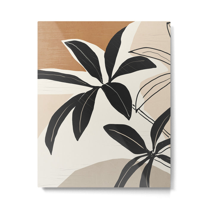 Modern Abstract Art Plant Metal Print Gallery Image 1