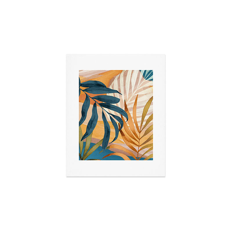 Modern Abstract Art Tropical Leaves 4 Art Print Gallery Image 1