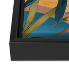 Modern Abstract Art Tropical Leaves 4 Framed Canvas Print Gallery Image 3