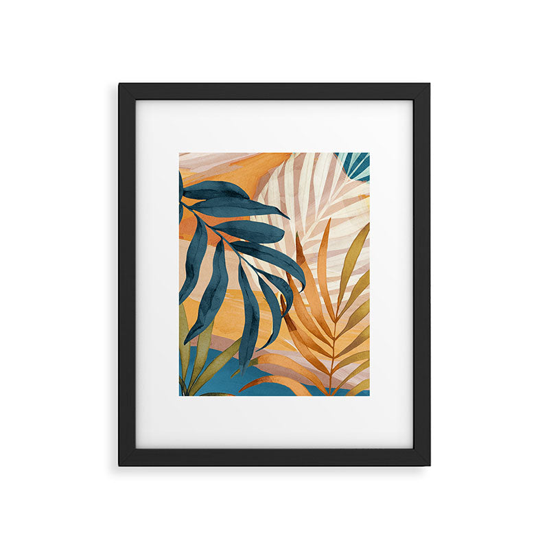 Modern Abstract Art Tropical Leaves 4 Framed Art Print Gallery Image 5