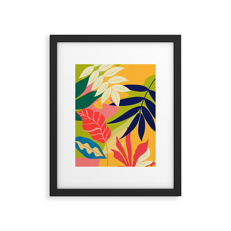Modern Abstract Art Tropical Leaves Framed Art Print Gallery Image 5