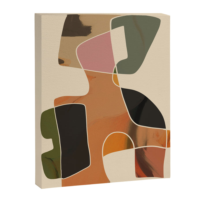 Modern Abstract Colorful Shapes Canvas Print Gallery Image 1