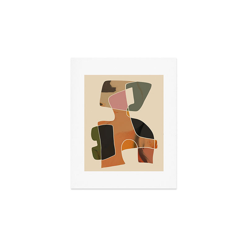 Modern Abstract Colorful Shapes Art Print Gallery Image 1
