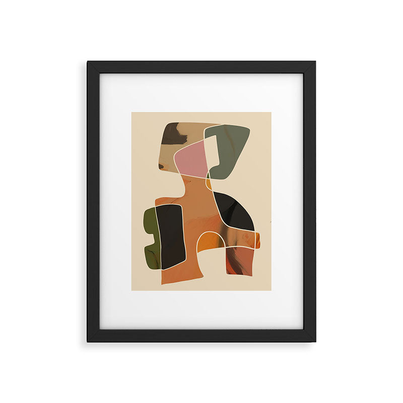 Modern Abstract Colorful Shapes Framed Art Print Gallery Image 5