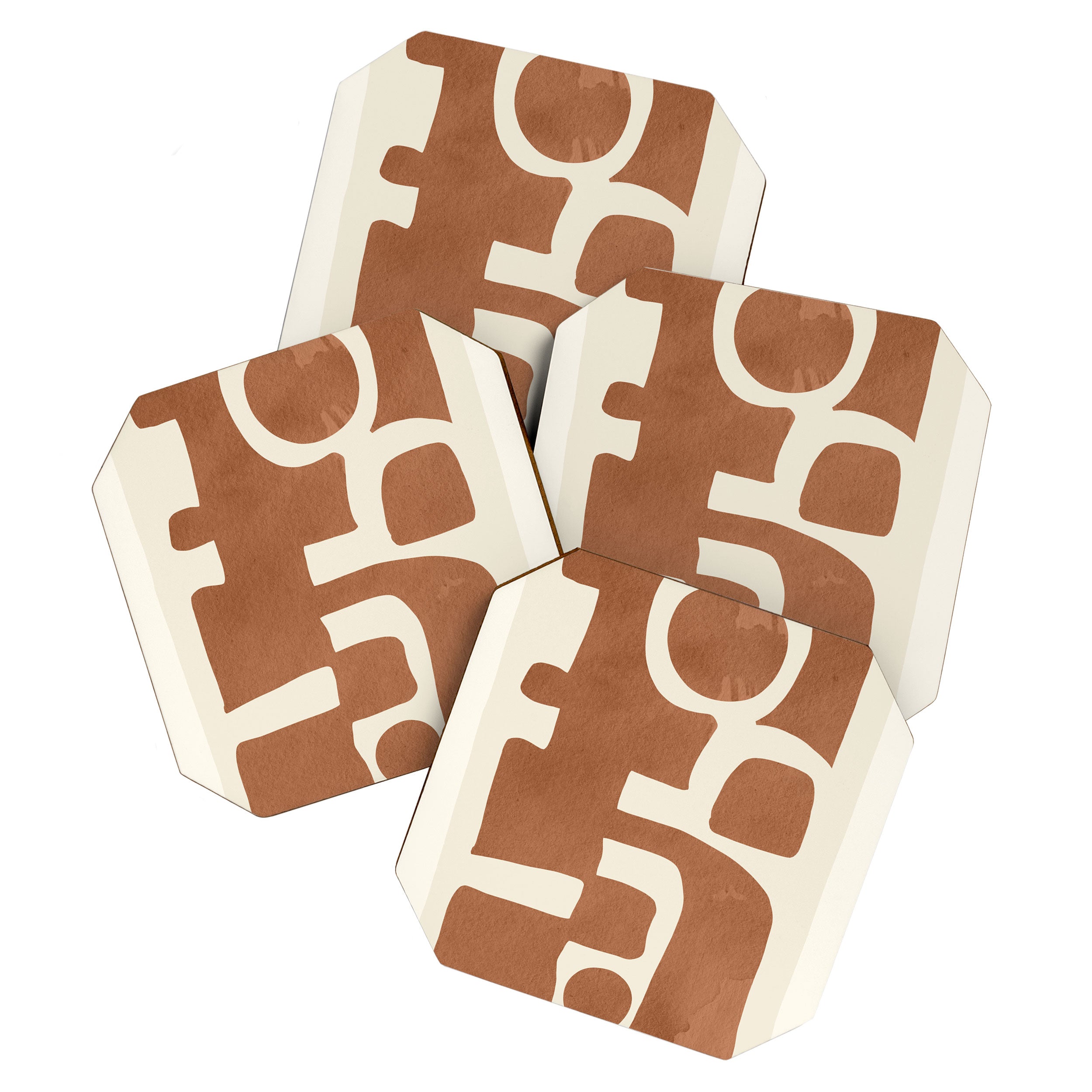 Modern Abstract Minimal Art 12 Coaster Gallery Image 1