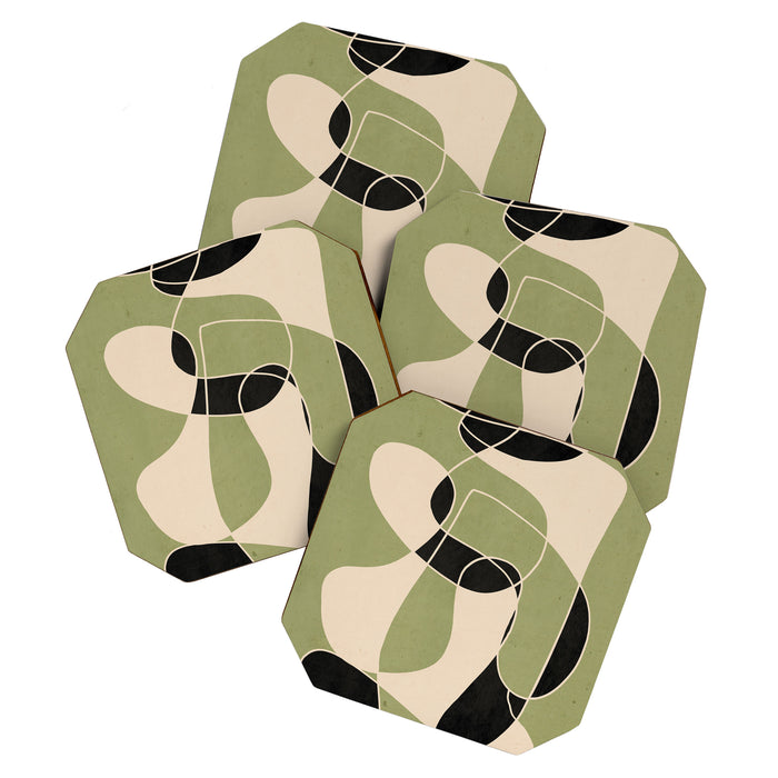Modern Abstract Minimal Art 20 Coaster Gallery Image 1