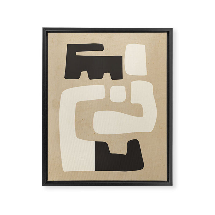 Modern Abstract Minimal Shapes 15 Framed Canvas Print Gallery Image 1