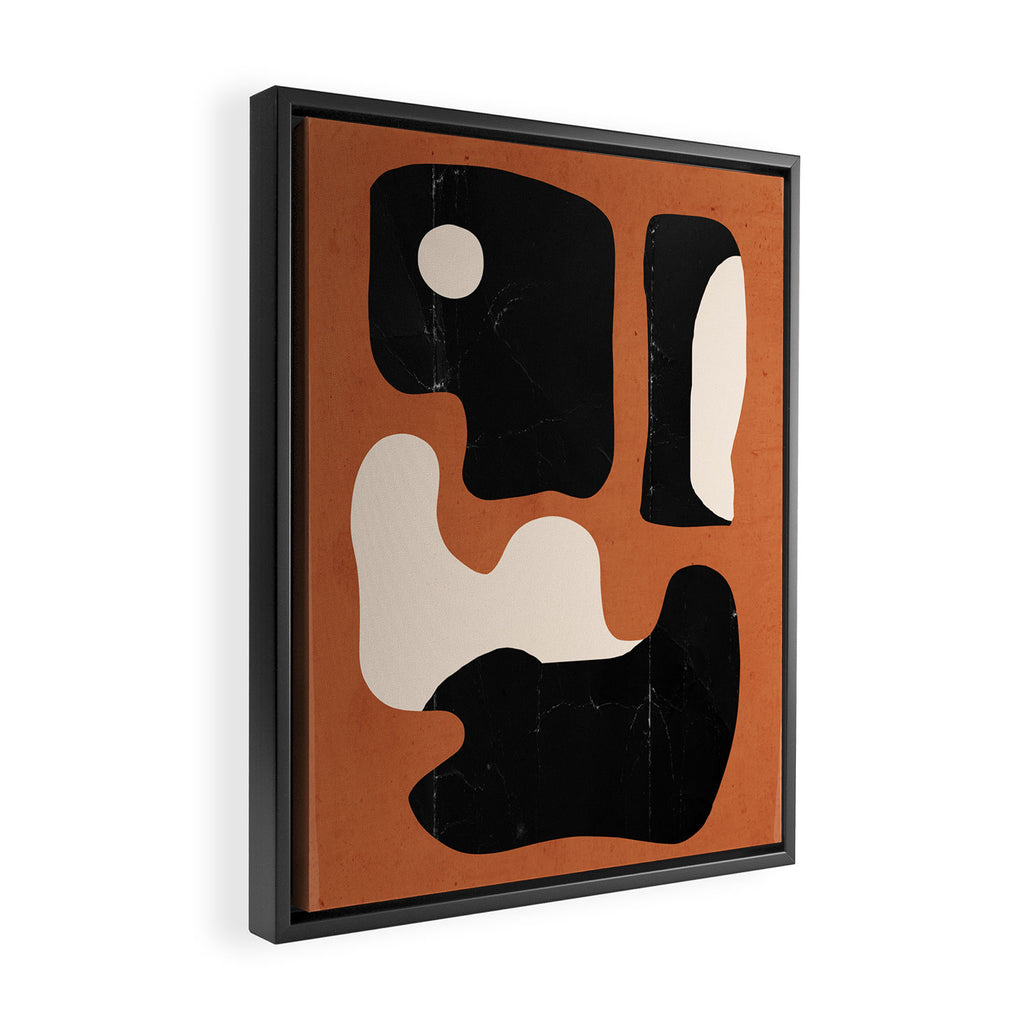 Modern Abstract Minimal Shapes 108 Framed Canvas Print Gallery Image 2