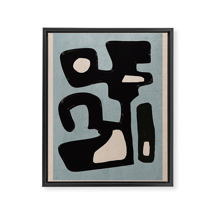 Modern Abstract Minimal Shapes 114 Framed Canvas Print Gallery Image 1