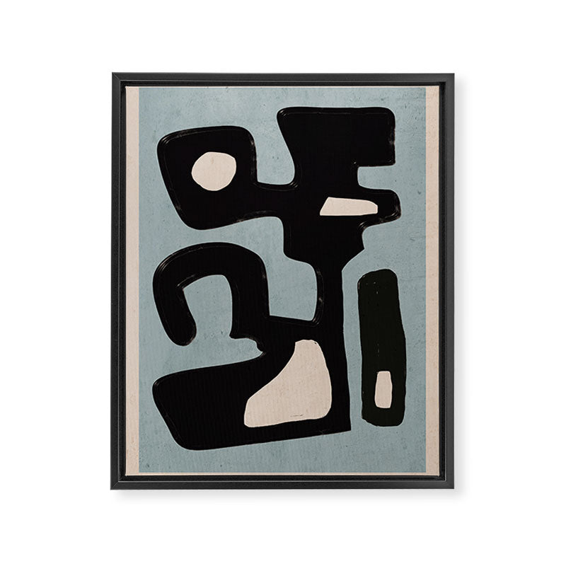 Modern Abstract Minimal Shapes 114 Framed Canvas Print Gallery Image 3