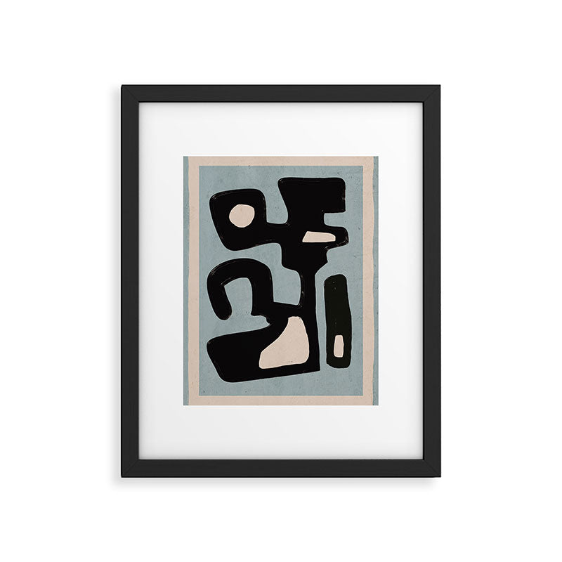 Modern Abstract Minimal Shapes 114 Framed Art Print Gallery Image 5